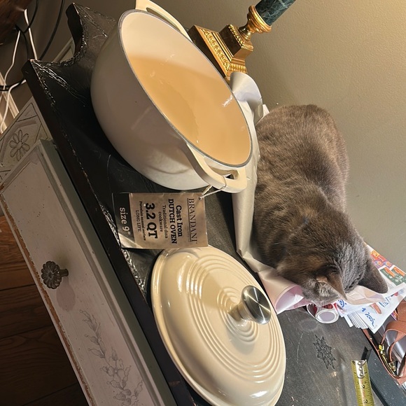 BRANDANI DUTCH OVEN Cream Cast Iron Dutch Oven - Picture 15 of 16